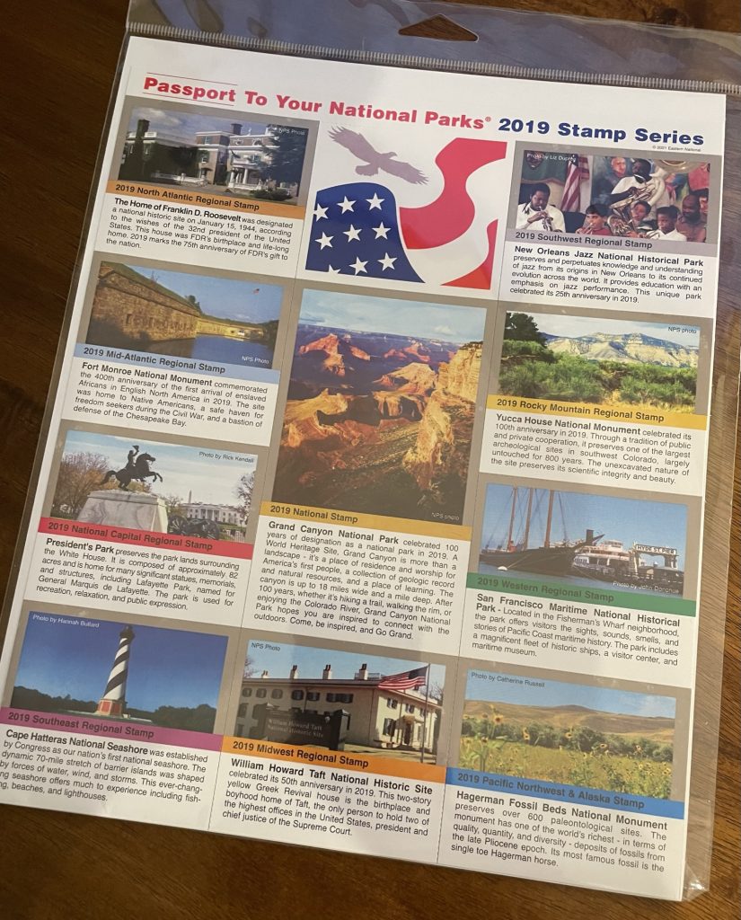 Passport to your national parks 2019 stamp series stickers