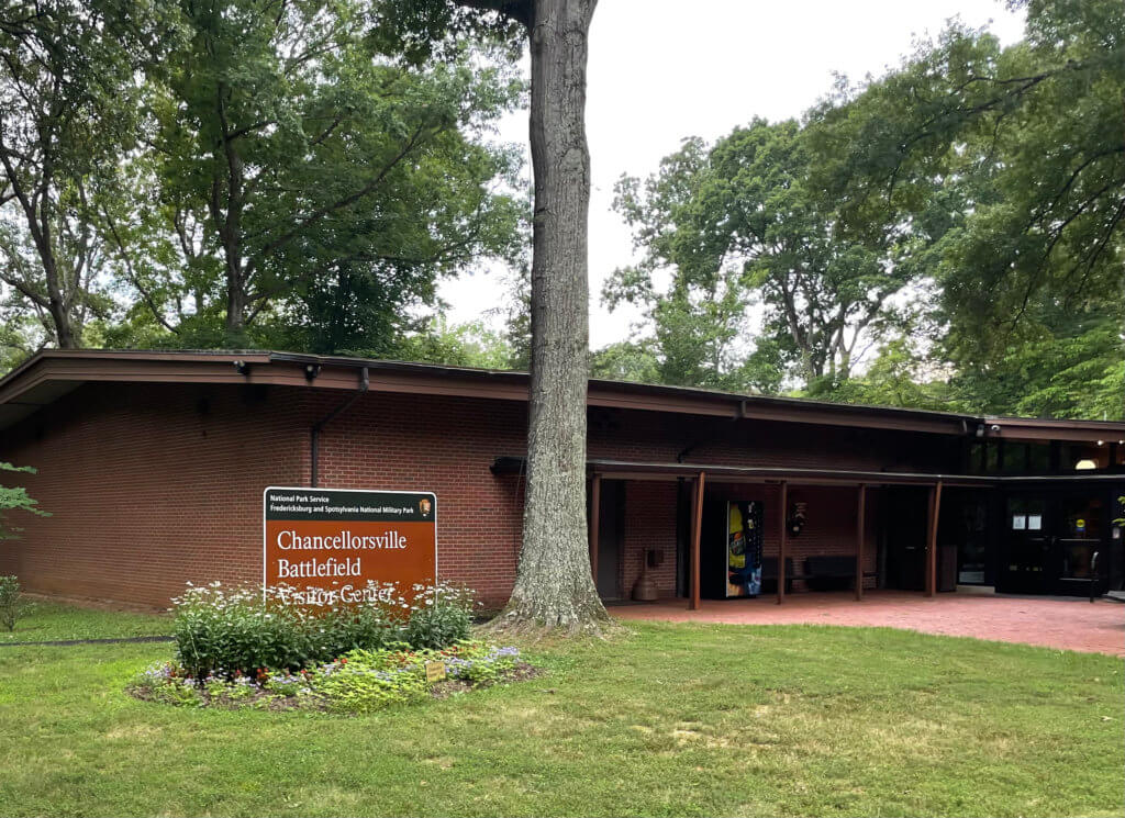Visit to Fredericksburg National Military Park 5 External view of Chancellorsville Visitor Center with is part of Fredericksburg National Military Park