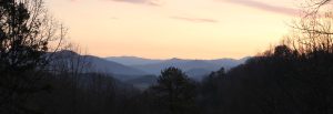 Sunset over Smoky mountains