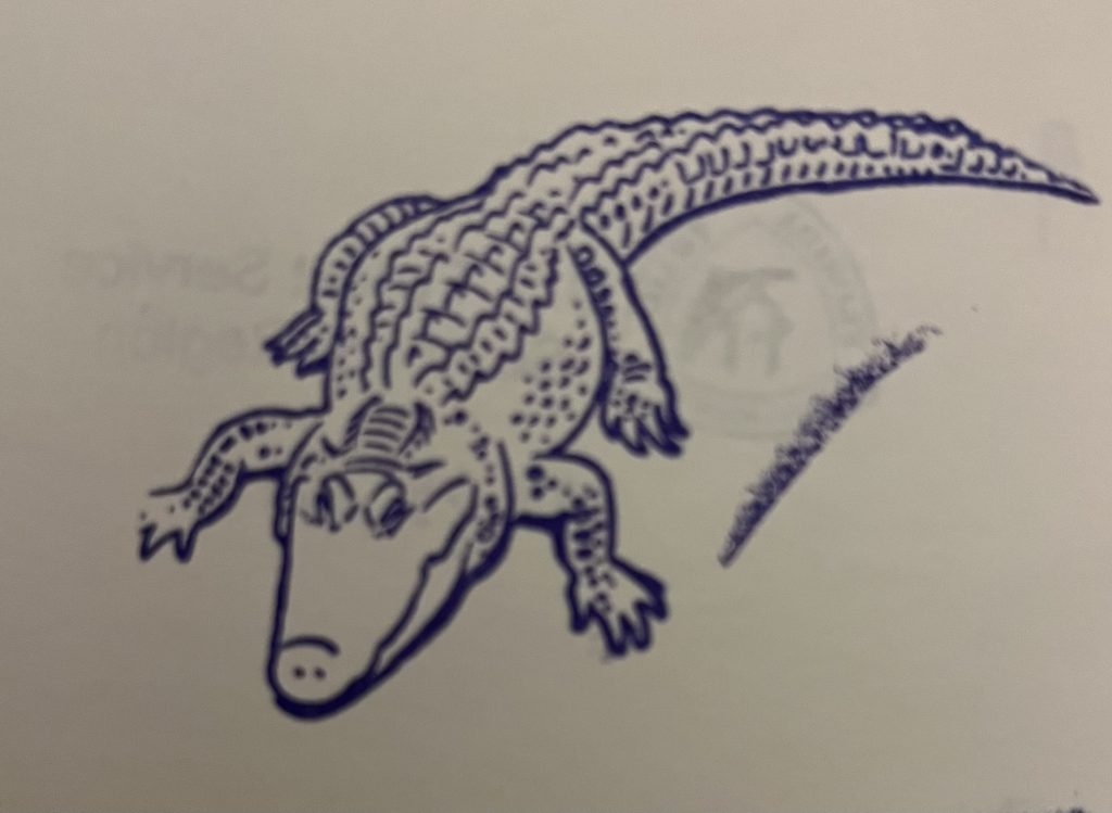 Alligator ink stamp