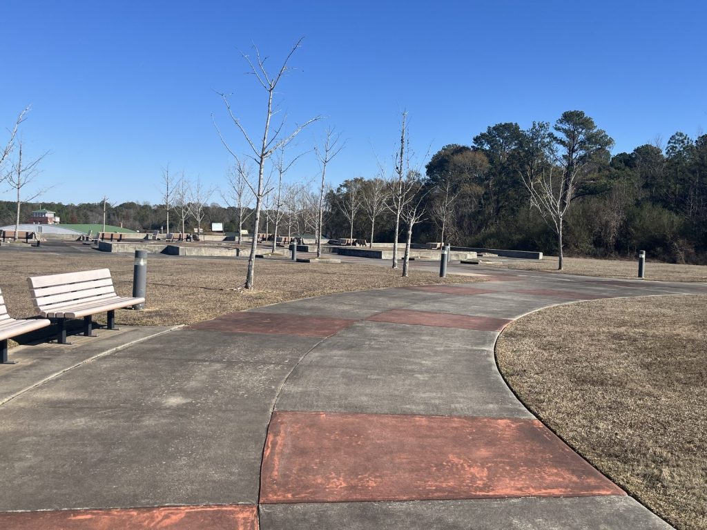 walkway benches moton field