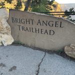 Stone exterior sign of Bright Angel Trailhead